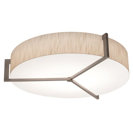 AFX Apex 3 Light 22" Wide Flush Mount Drum Ceiling Fixture with Laminated Shade Weathered Grey