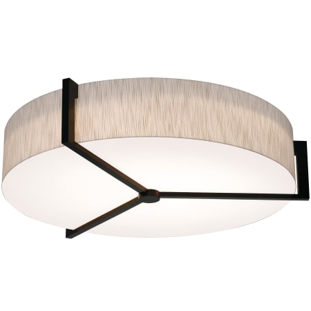 AFX Apex 34" Wide LED Flush Mount Drum Ceiling Fixture Espresso / Jute / White
