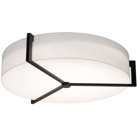 AFX Apex 34" Wide LED Flush Mount Drum Ceiling Fixture Espresso / Linen White / White