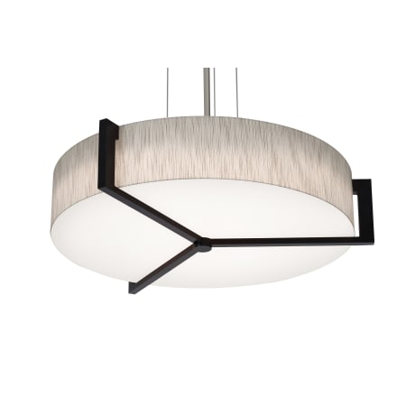 AFX Apex 3 Light 28" Wide Pendant Satin Nickel / Jute / Espresso / White