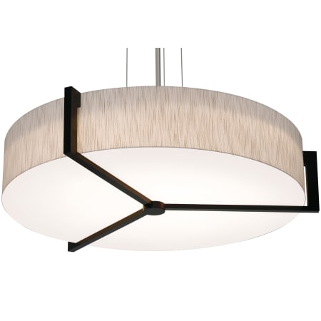 AFX Apex 4 Light 34" Wide Pendant Satin Nickel / Jute / Espresso / White