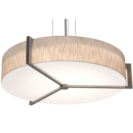 AFX Apex 4 Light 34" Wide Pendant Satin Nickel / Jute / Weathered Grey / White