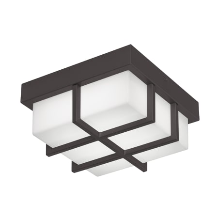 AFX August 8" Wide LED Flush Mount Square Outdoor Ceiling Fixture with White Acrylic Shade Black / White