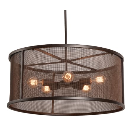 AFX Austin 5 Light 24" Wide Drum Chandelier Bronze
