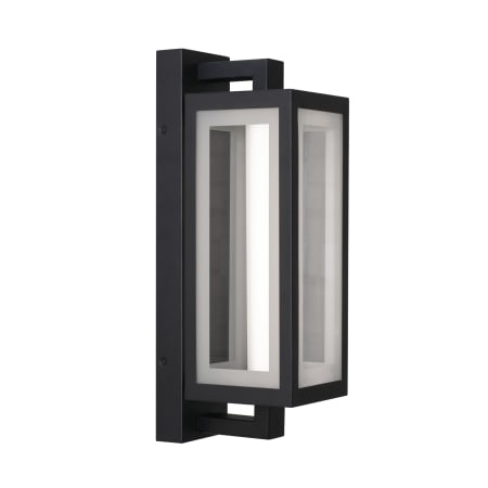 AFX Blake 18" Tall LED Outdoor Wall Sconce with Clear Glass Shade Black