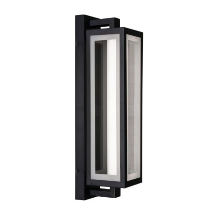 AFX Blake 24" Tall LED Outdoor Wall Sconce with Clear Glass Shade Black