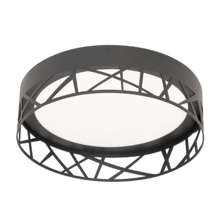 AFX Boon 12" Wide LED Flush Mount Drum Ceiling Fixture - 120 Volt Black