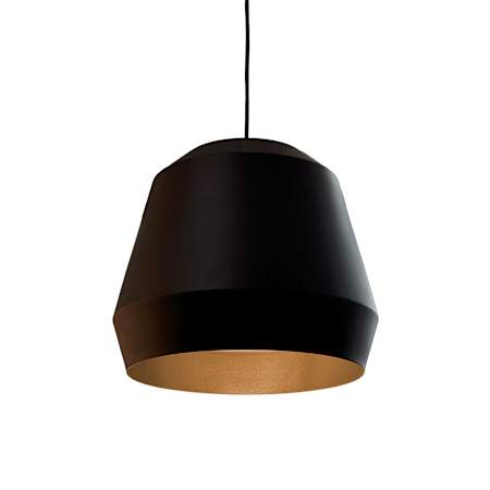 AFX Bronx 14" Wide LED Pendant Black / Gold