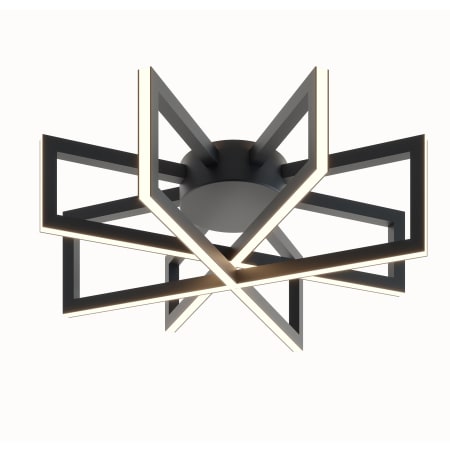 AFX Cass 17" Wide LED Semi-Flush Ceiling Fixture Black