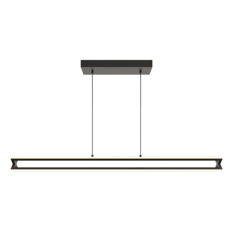 AFX Cass 48" Wide LED Linear Chandelier Black