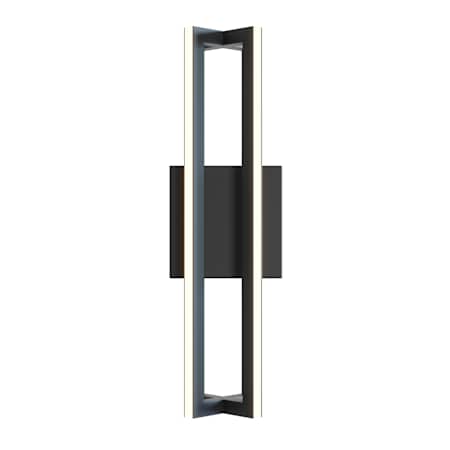 AFX Cass 4 Light 16" Tall LED Bathroom Sconce - ADA Black