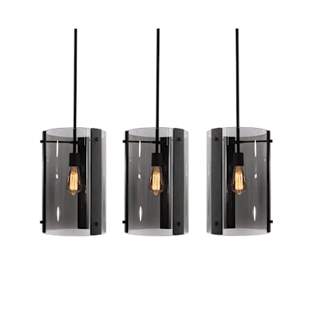 AFX Dana 3 Light 10" Wide Multi Light Pendant Black