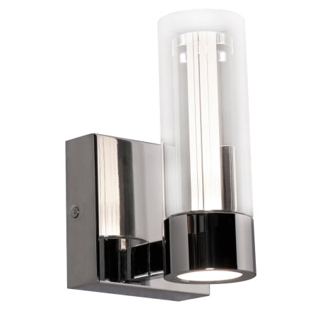 AFX Delphia 8" Tall LED Bathroom Sconce with Laser-Etched Diffuser Polished Chrome