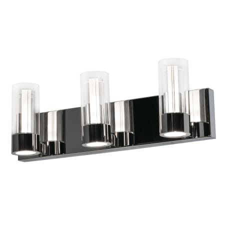 AFX Delphia 3 Light 20" Wide LED Bathroom Vanity Light with Laser-Etched Diffusers Polished Chrome