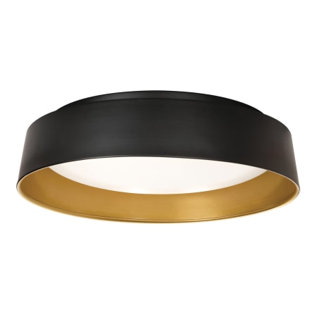 AFX Duncan 16" Wide LED Flush Mount Ceiling Fixture Black / Gold