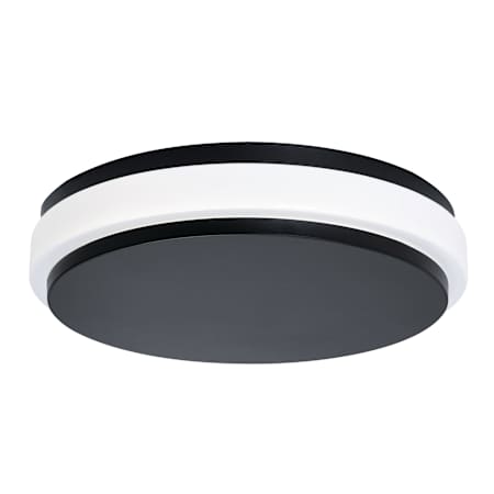 AFX Eris 14" Wide LED Flush Mount Drum Ceiling Fixture Black