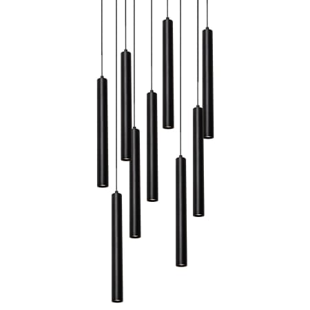 AFX Eli 24" Wide LED Multi Light Pendant Black