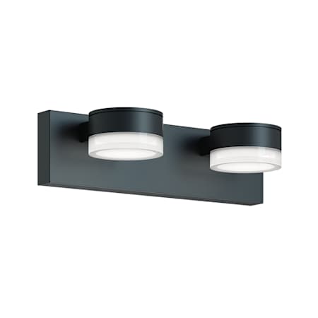 AFX Emma 2 Light 16" Wide Vanity Light Black