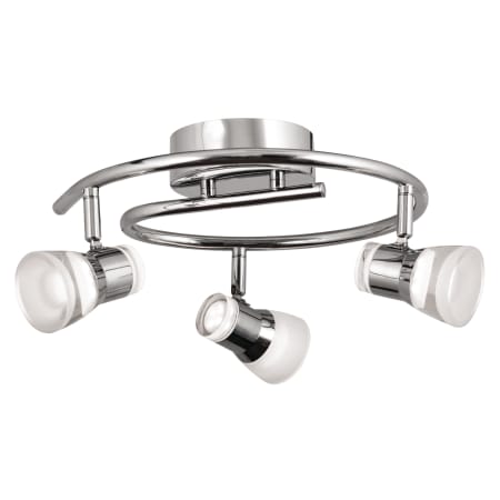 AFX Gage 3 Light 16" Wide LED Fixed Rail Ceiling Fixture Polished Chrome