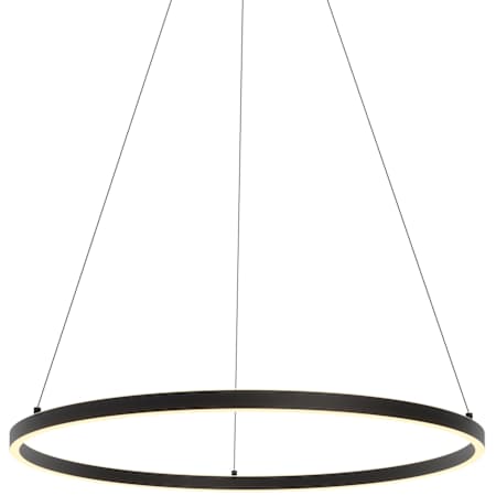 AFX Glo 2 Light 36" Wide LED Ring Chandelier Black