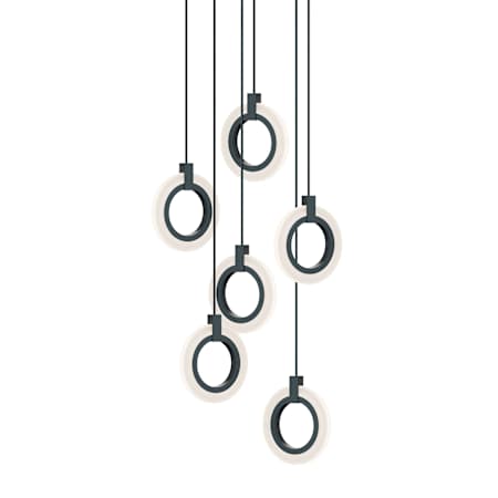 AFX Halo 18" Wide LED Multi Light Pendant Black