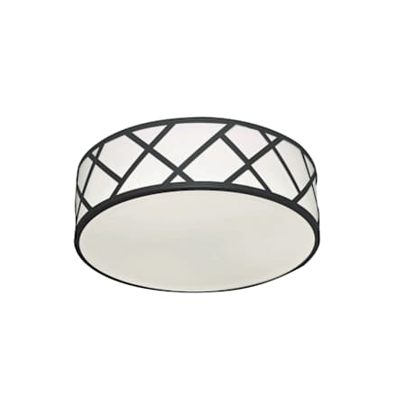 AFX Haven 17" Wide LED Flush Mount Drum Ceiling Fixture Black