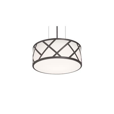 AFX Haven 2 Light 13" Wide Pendant Black / White