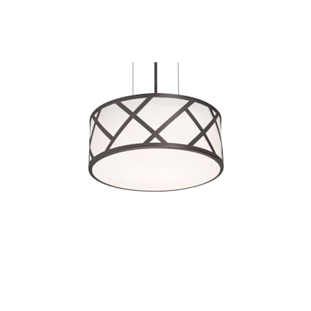 AFX Haven 2 Light 13" Wide Pendant Black / White