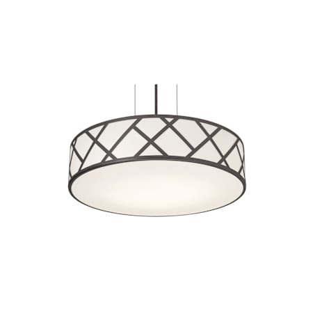 AFX Haven 3 Light 17" Wide Pendant Black / White