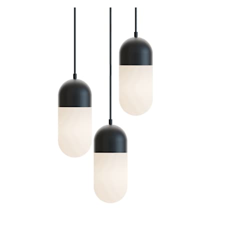 AFX Irvine 18" Wide LED Multi Light Pendant Black