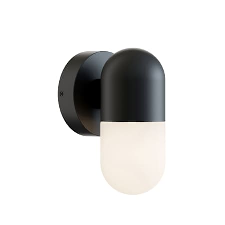 AFX Irvine 8" Tall LED Outdoor Wall Sconce with Frosted Glass Shade Black