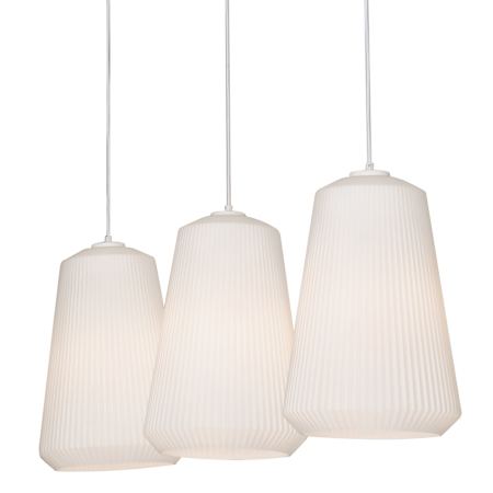 AFX Isla 3 Light 48" Wide Linear Pendant White