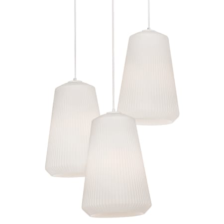 AFX Isla 3 Light 24" Wide Multi Light Pendant White