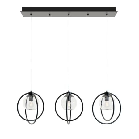 AFX Jamie 3 Light 36" Wide Linear Pendant Black