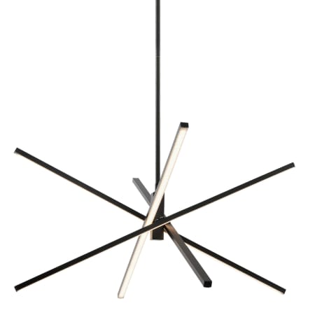 AFX Jaxx 24" Wide LED Sputnik Chandelier Black