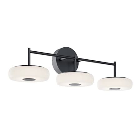 AFX June 3 Light 30" Wide LED Vanity Light Black