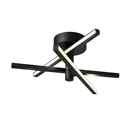 AFX Knoll 19" Wide LED Flush Mount Ceiling Fixture Black / White