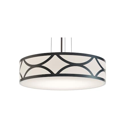 AFX Lake 3 Light 24" Wide Pendant Black / White