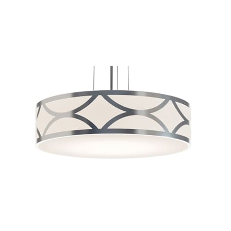 AFX Lake 3 Light 24" Wide Pendant Painted Nickel / White