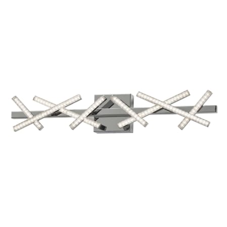 AFX Luca 8 Light 24" Wide LED Vanity Light Polished Chrome