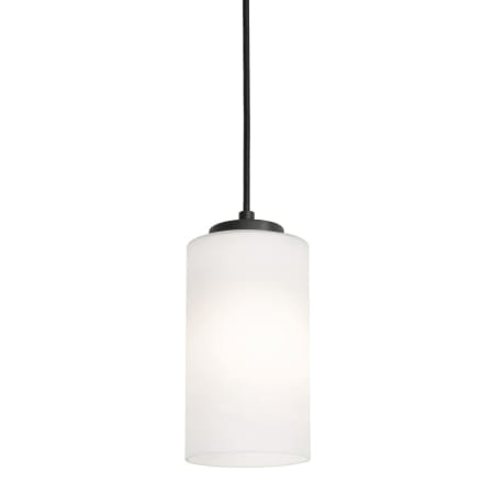 AFX Leo 4" Wide Mini Pendant with Frosted Glass Shade Black