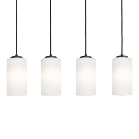 AFX Leo 4 Light 36" Wide Linear Pendant Black