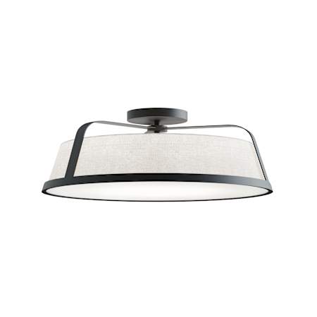 AFX Lizzette 2 Light 18" Wide Semi-Flush Ceiling Fixture Black