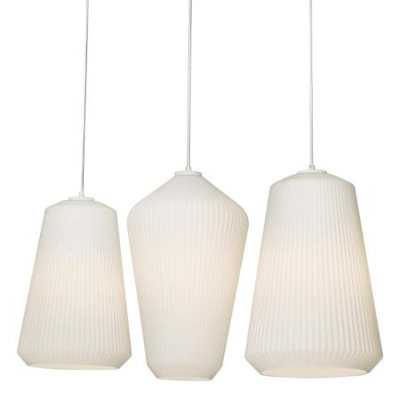 AFX Lily 3 Light 48" Wide Linear Pendant White