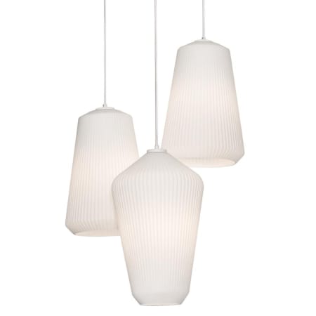 AFX Lily 3 Light 24" Wide Multi Light Pendant White