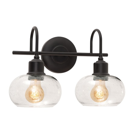 AFX Laney 2 Light 15" Wide Vanity Light Black