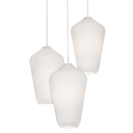 AFX Lola 3 Light 24" Wide Multi Light Pendant White