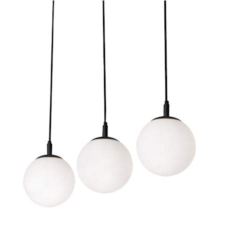 AFX Loretto 3 Light 36" Wide Linear Pendant Black