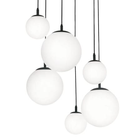AFX Loretto 6 Light 27" Wide Multi Light Pendant Black