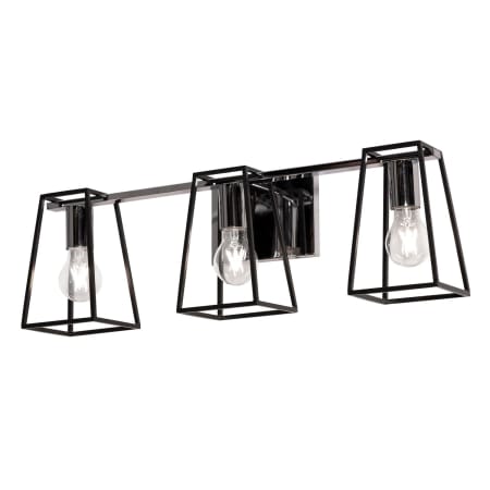 AFX Lynn 3 Light 24" Wide Bathroom Vanity Light Black